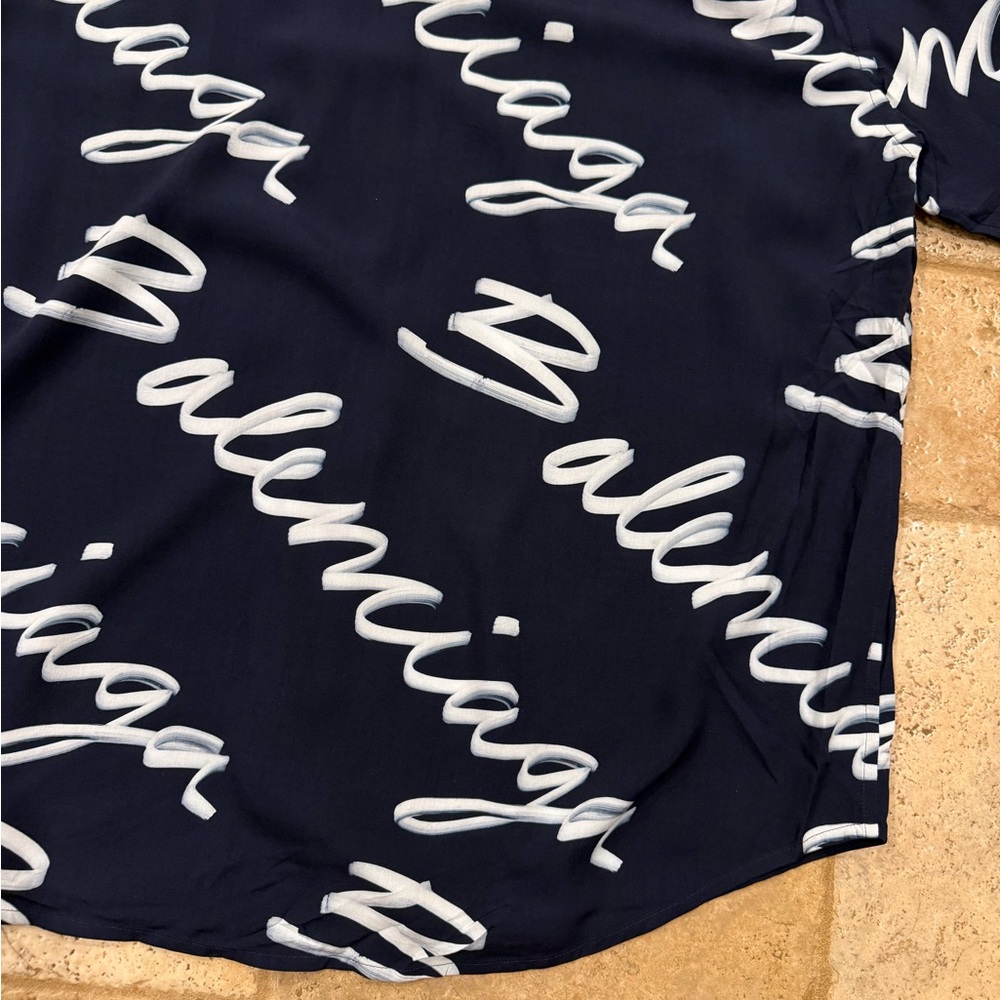 Balenciaga All Over Cursive Script Logo Minimal N… - image 8